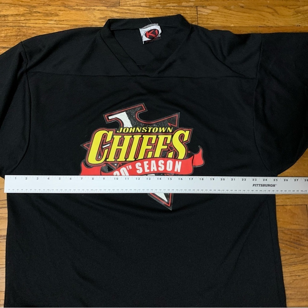 Vintage 90s Johnstown Chiefs ECHL Minor League Hockey Jersey Men’s Sz L SLAPSHOT - Picture 11 of 14